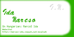 ida marcso business card