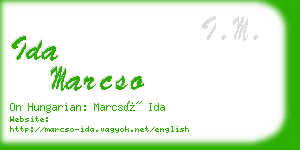 ida marcso business card